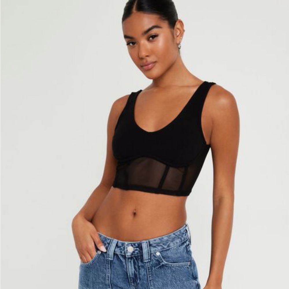 Garage Mesh Corset Tank XS